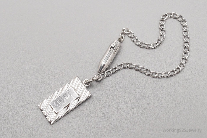 Vintage Swank Name ID Tag Sterling Silver Chain