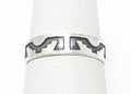 Vintage Taxco Mexico Sterling Silver Aztec Style Band Ring - Size 6.75