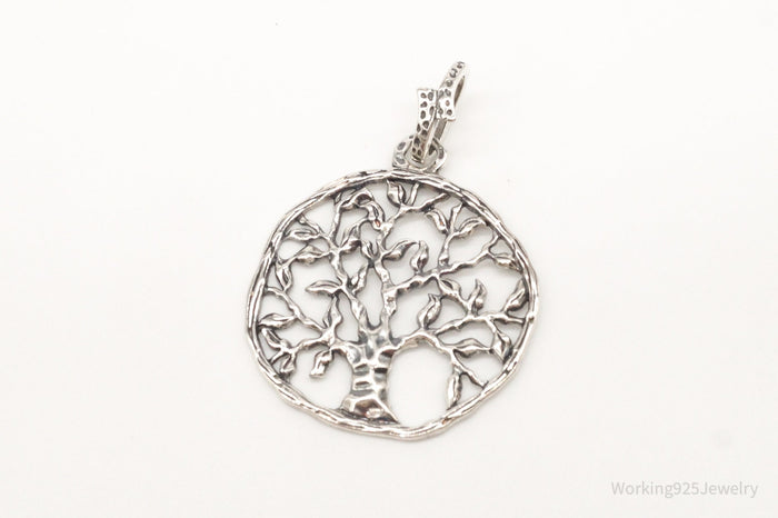 Vintage Tree Openwork Sterling Silver Pendant