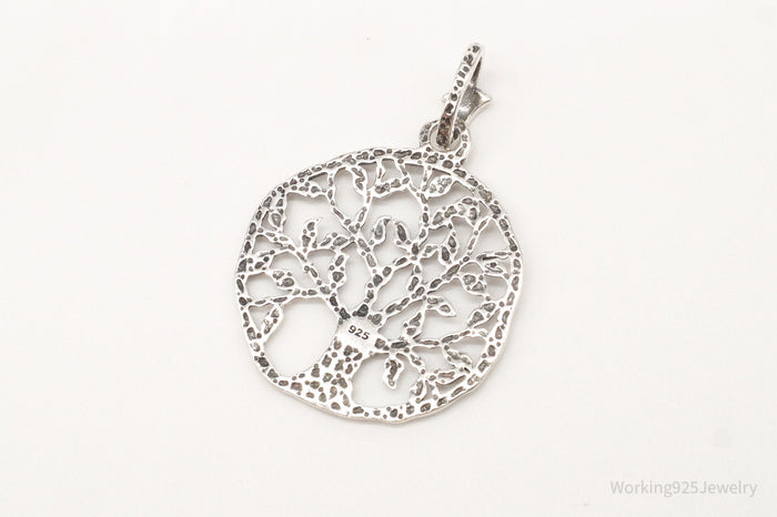 Vintage Tree Openwork Sterling Silver Pendant