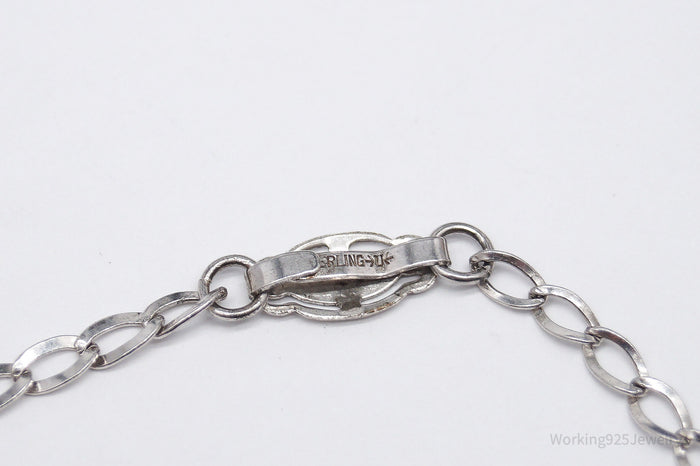 Vintage Uncas Sterling Silver Charm Bracelet - 7 1/8"