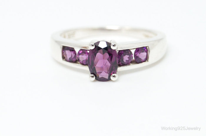 Vintage Violet Purple Topaz Sterling Silver Ring SZ 7