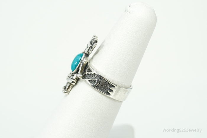 VTG Carolyn Pollack Turquoise Sterling Kachina Ring - Size 6.25