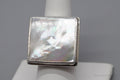 VTG Claudia Agudelo EXEX Collection Mother Of Pearl Sterling Silver Ring SZ 8.5