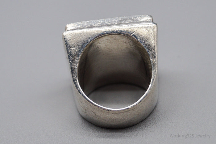 VTG Claudia Agudelo EXEX Collection Mother Of Pearl Sterling Silver Ring SZ 8.5