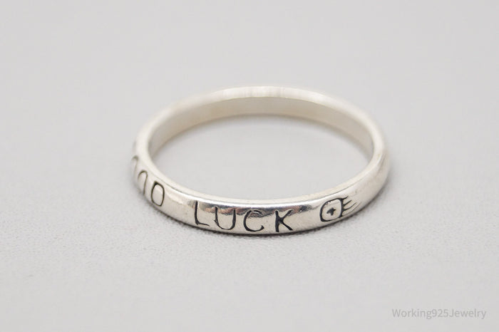 VTG Native Designer Carolyn Pollack Good Luck Sterling Silver Ring - Size 5.25