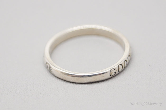 VTG Native Designer Carolyn Pollack Good Luck Sterling Silver Ring - Size 5.25