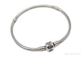 VTG Pandora Iconic Pandora Logo Sterling Silver Clasp Charm Bracelet 8 3/8"