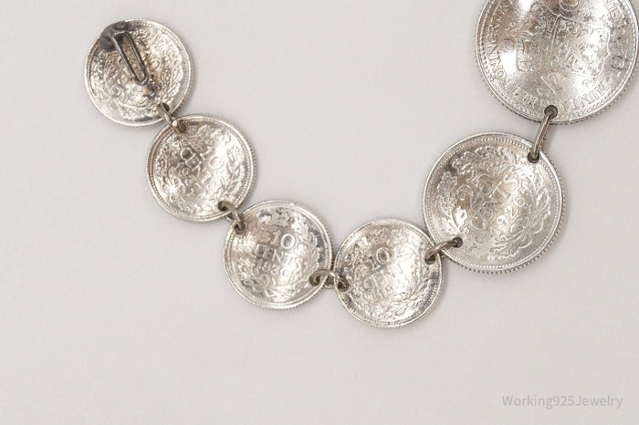 Wilhelmina Kiningin Der Nederlanden Coins Silver Bracelet